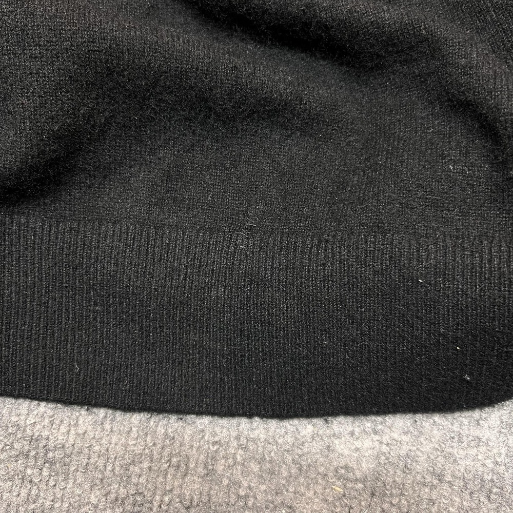 Quince Sweater Womens Medium Black 100% Cashmere V Neck Knit Pullover Top - Picture 5 of 13